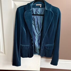 Elegant Velvet Blazer in Rich Teal